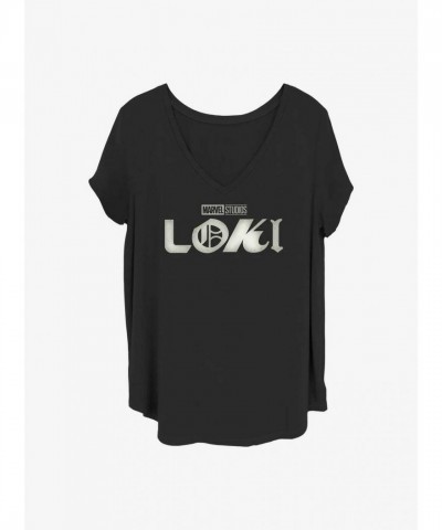 Marvel Loki Graphic T-Shirt for Plus Size Girls - Black