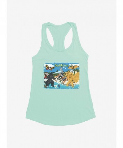 Godzilla Beach Girls Tank Top - Lightweight Cotton Polyester Blend