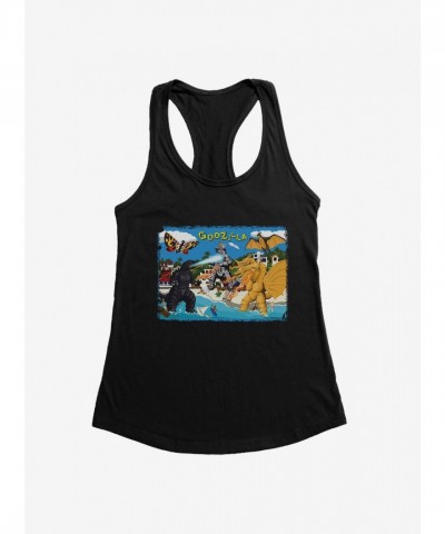 Godzilla Beach Girls Tank Top - Lightweight Cotton Polyester Blend