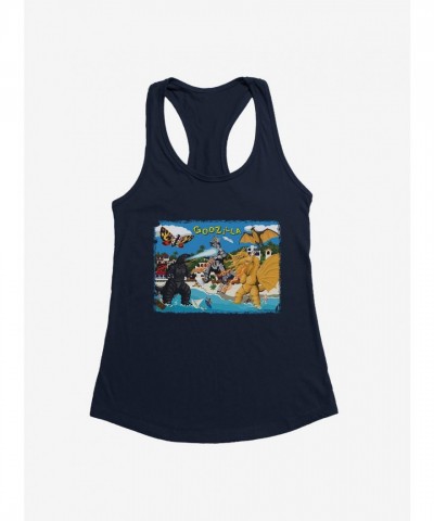 Godzilla Beach Girls Tank Top - Lightweight Cotton Polyester Blend