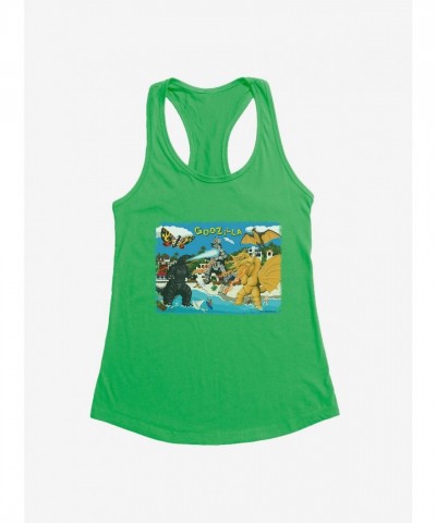 Godzilla Beach Girls Tank Top - Lightweight Cotton Polyester Blend