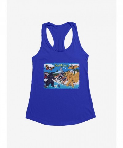 Godzilla Beach Girls Tank Top - Lightweight Cotton Polyester Blend