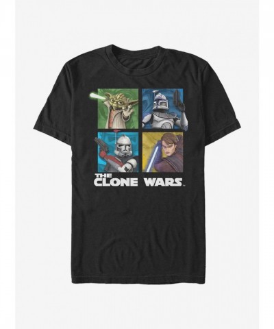 Star Wars Clone Wars Panel Tee - Men's Lightweight Cotton Shirt