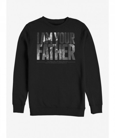 Star Wars Dad Cotton Blend Sweatshirt - Black Men's Size