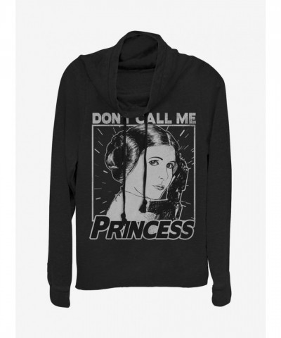 Star Wars Girls Lightweight Cowl Neck Sweatshirt - Black