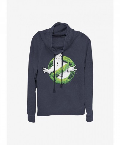 Ghostbusters Iconic Blue Cowl Neck Top for Girls