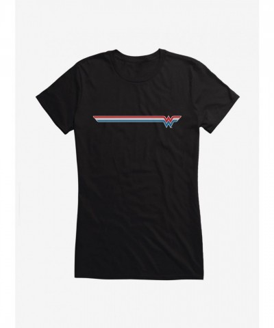 Wonder Woman Sport Stripe T-Shirt for Girls by DC Comics