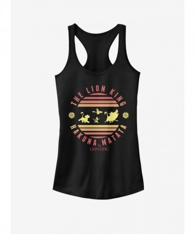 Disney Girls Hakuna Matata Circle Tank Top - Black