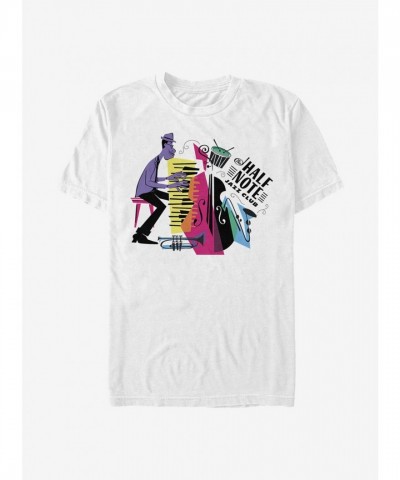 Disney Pixar Soul Jazz Badge T-Shirt for Men - White