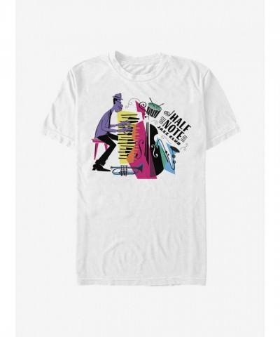 Disney Pixar Soul Jazz Badge T-Shirt for Men - White