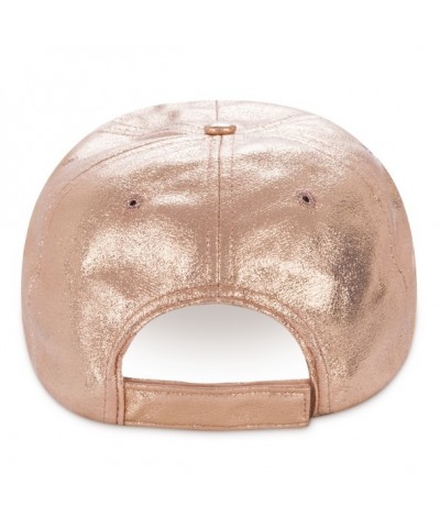 Mickey Mouse Glam Rose Gold Baseball Cap for Adults