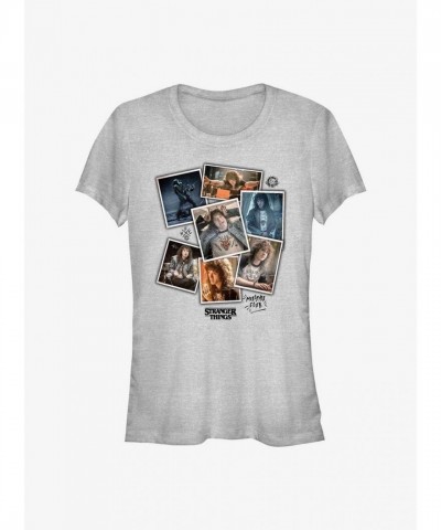 Stranger Things Eddie Moods Girls T-Shirt - Grey