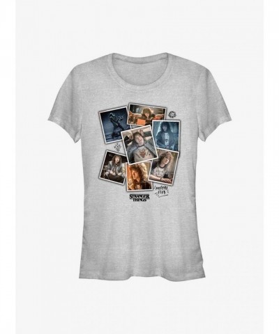 Stranger Things Eddie Moods Girls T-Shirt - Grey