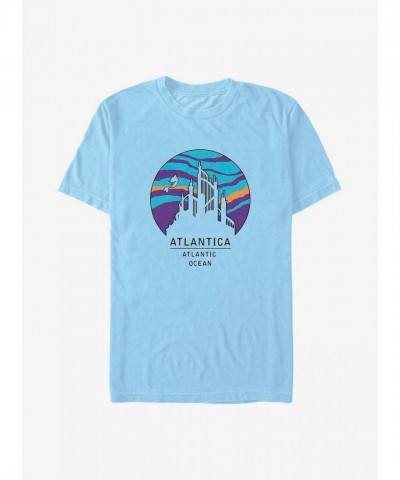 Disney Atlantica Logo T-Shirt - Comfortable Blue Men's Tee