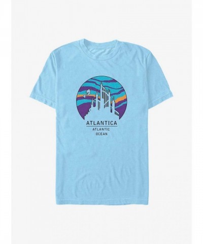 Disney Atlantica Logo T-Shirt - Comfortable Blue Men's Tee