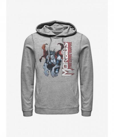 Marvel Morbius Grey Hero Graphic Hoodie for Men