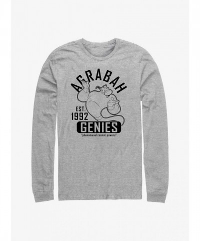 Disney Aladdin Genies Locker Long Sleeve T-Shirt for Men - Grey