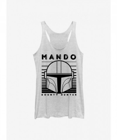 Mandalorian Mando The Way Girls Polyester Cotton Tank Top - White
