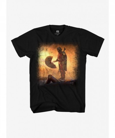 The Mandalorian Mando & Grogu Sunset T-Shirt Unisex