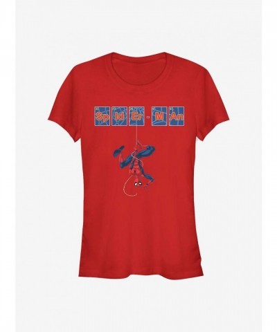 Marvel Girls Spider-Man T-Shirt - Red Spider Tiles