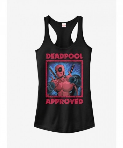 Marvel Approved Deadpool Girls Tank Top - Black