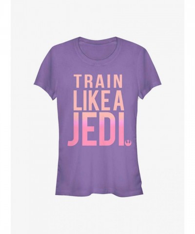 Star Wars Jedi Girls T-Shirt - Purple Comfortable Lightweight Tee