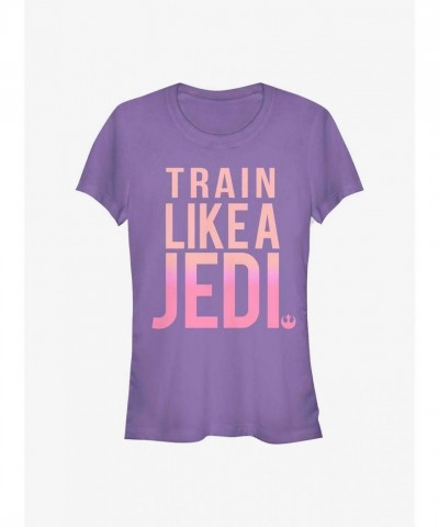 Star Wars Jedi Girls T-Shirt - Purple Comfortable Lightweight Tee