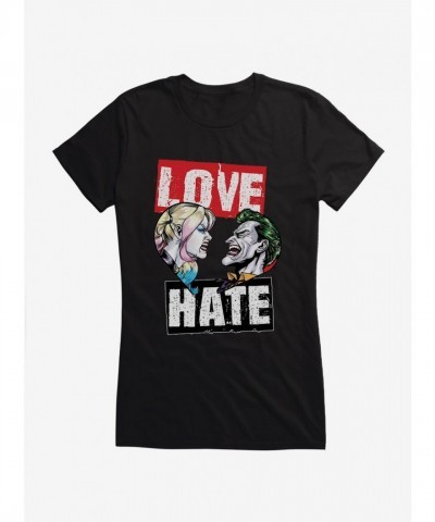 Batman and Harley Quinn Love-Hate Relationship Tee for Girls