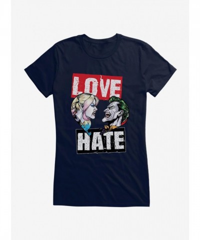 Batman and Harley Quinn Love-Hate Relationship Tee for Girls