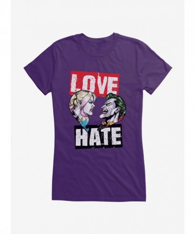Batman and Harley Quinn Love-Hate Relationship Tee for Girls