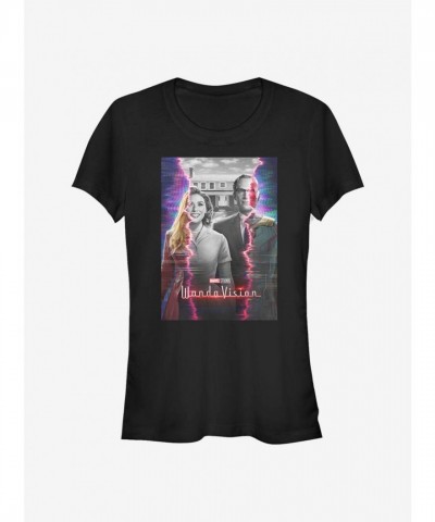 Marvel WandaVision Teaser Art T-Shirt for Girls - Black