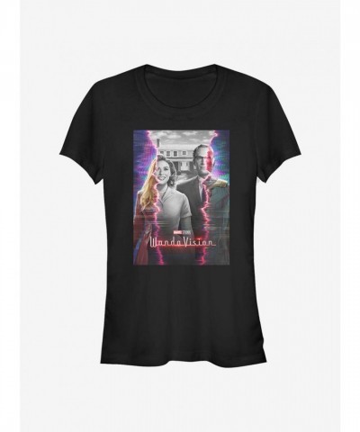 Marvel WandaVision Teaser Art T-Shirt for Girls - Black
