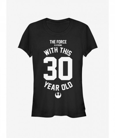 Star Wars T-Shirt for Force Sensitive Girls - Junior's Black Size