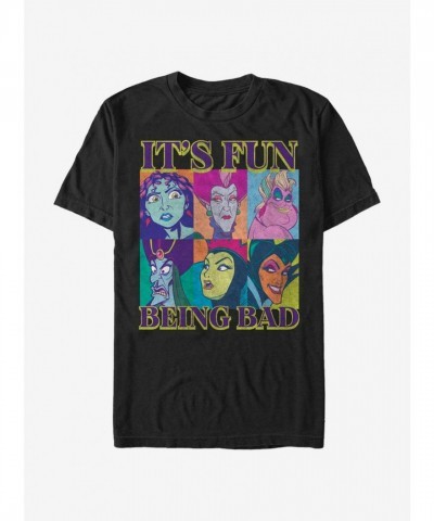 Disney Villains Squared Up Men's T-Shirt - Black