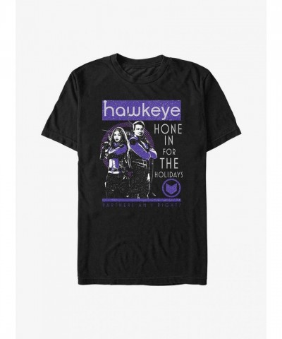Marvel Hawkeye Holiday T-Shirt - Black for Men