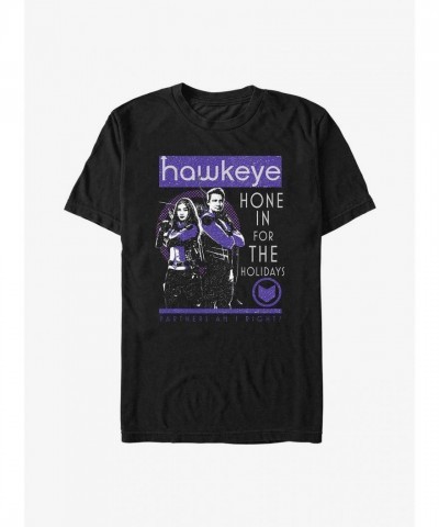 Marvel Hawkeye Holiday T-Shirt - Black for Men