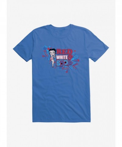 Betty Boop Red and White Men's Cotton T-Shirt