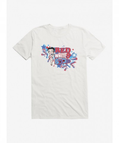 Betty Boop Red and White Men's Cotton T-Shirt