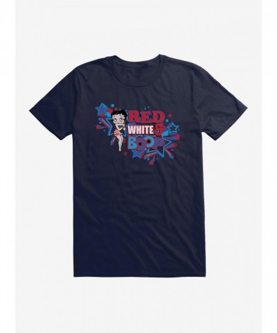 Betty Boop Red and White Men's Cotton T-Shirt