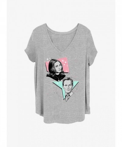 Marvel WandaVision Retro Grey Tee for Plus Size Girls