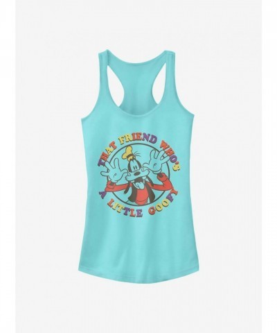 Disney Girls Cotton Goofy Tank Top - Blue