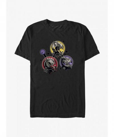 Marvel Ant-Man and the Wasp Quantumania Team Badges Unisex Tee - Black