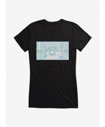Rick And Morty Diner Girls T-Shirt for Juniors