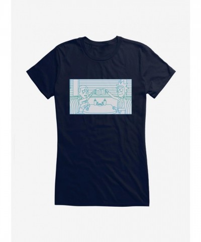 Rick And Morty Diner Girls T-Shirt for Juniors