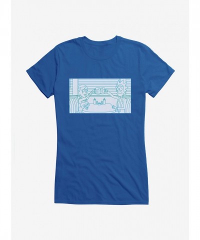 Rick And Morty Diner Girls T-Shirt for Juniors