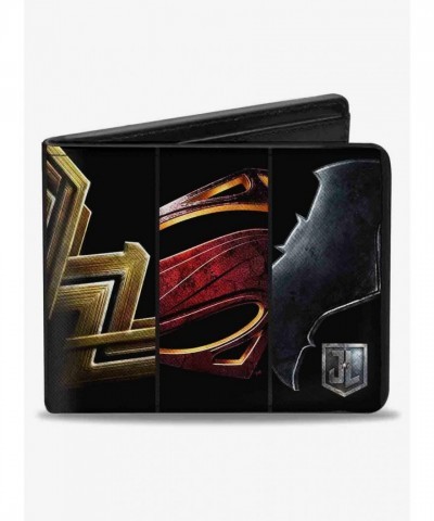 DC Comics Justice League Men's Premium Vegan Leather Bifold Wallet 2017
