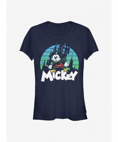 Disney Epic Mickey Sunset T-Shirt for Girls - Blue