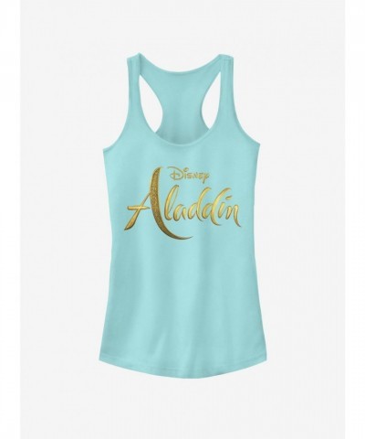 Disney Aladdin 2019 Movie Styled Girls Cotton Tank - Blue