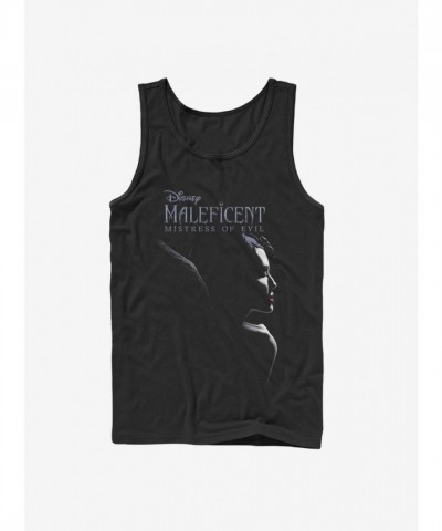 Maleficent Smirk Unisex Tank Top - Disney Black