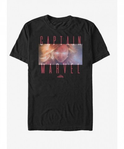 Marvel Captain Marvel Glowing T-Shirt for Men - Black